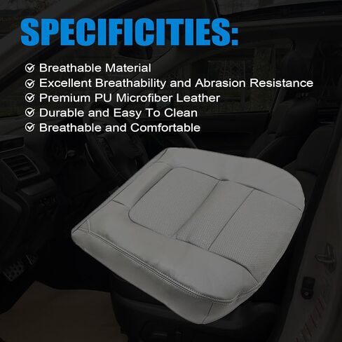 Priprilod Microfiber Leather Driver Bottom Replacement Seat Cover TAN Fit for Ford F250 F350 Lariat 2001 in Saudi Arabia