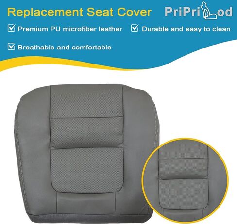 Priprilod Microfiber Leather Driver Bottom Replacement Seat Cover TAN Fit for Ford F250 F350 Lariat 2001 in Saudi Arabia