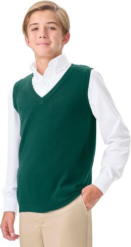 Classroom School Uniforms Men's Plus Size Adult Unisex V-Neck Sweater Vest in Kuwait
