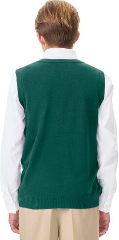 Classroom School Uniforms Men's Plus Size Adult Unisex V-Neck Sweater Vest in Kuwait
