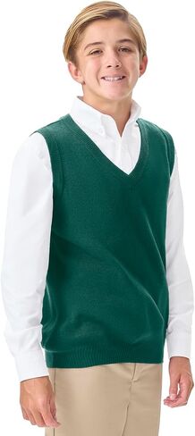 Classroom School Uniforms Men's Plus Size Adult Unisex V-Neck Sweater Vest in Kuwait