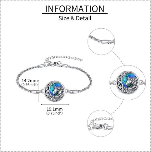 YAFEINI Horse Urn Bracelet for Ashes 925 Sterling Silver Horse Memorial Cremation Jewelry for Women in Saudi Arabia