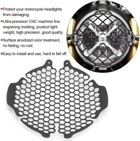 Terisass for Scrambler Motorcycle Headlight Grille Cover Headlight Guard Protector Fit for Scrambler 1100 Scrambler 800 400 in Saudi Arabia