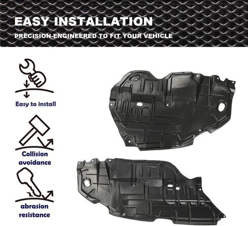 CROSSDESIGN Front Engine Splash Shield Under Cover Left & Right Side 1Pair Compatible with 2012 2013 2014 Toyota Camry TO1228177 TO1228178 5144106150 5144206140 in Saudi Arabia