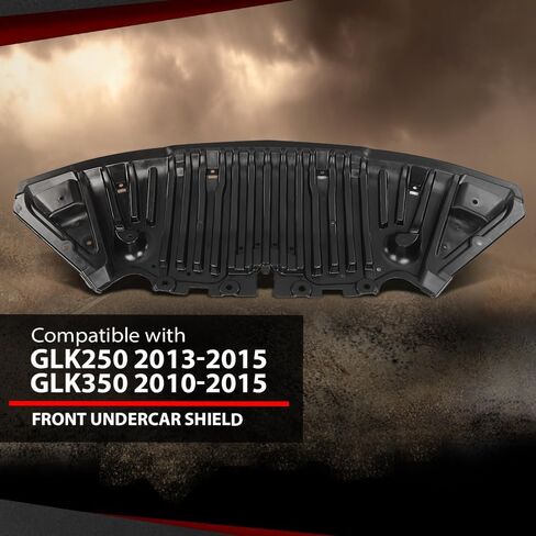 درع أمامي أسفل السيارة، درع دفقة المحرك السفلي الأمامي متوافق مع Benz GLK250 2013-2015 Fit Benz GLK350 2010-2015 MB1228157، 2045201523 أسود in Saudi Arabia