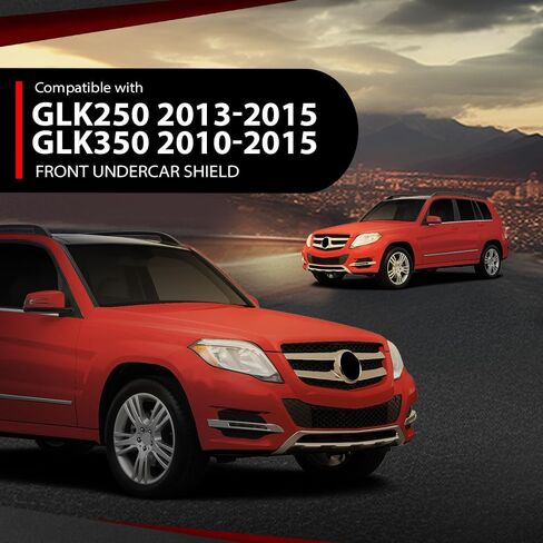 درع أمامي أسفل السيارة، درع دفقة المحرك السفلي الأمامي متوافق مع Benz GLK250 2013-2015 Fit Benz GLK350 2010-2015 MB1228157، 2045201523 أسود in Saudi Arabia