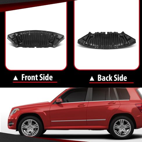 درع أمامي أسفل السيارة، درع دفقة المحرك السفلي الأمامي متوافق مع Benz GLK250 2013-2015 Fit Benz GLK350 2010-2015 MB1228157، 2045201523 أسود in Saudi Arabia
