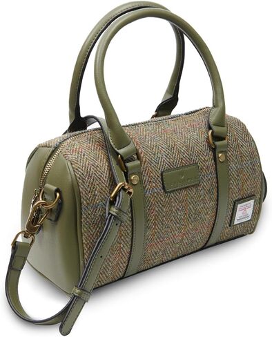 Islander® The Medium Duffel Ladies Shoulder Bag with Harris Tweed, Chestnut Herringbone in Kuwait