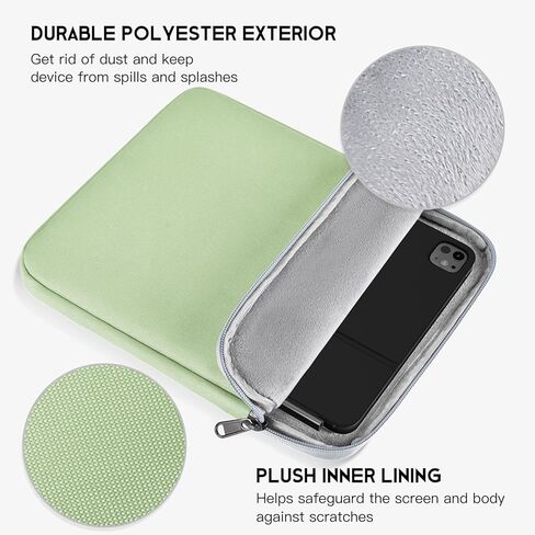 8 inch Tablet Sleeve Case for New iPad Mini 6 8.3, iPad Mini 5/4/3/2 7.9", Fire HD 8 Tablet, Fire HD 8 Plus, Galaxy Tab A 8.0, Lenovo Tab M8, Tab M9 Shockproof Travel Carrying Bag -Black in Kuwait