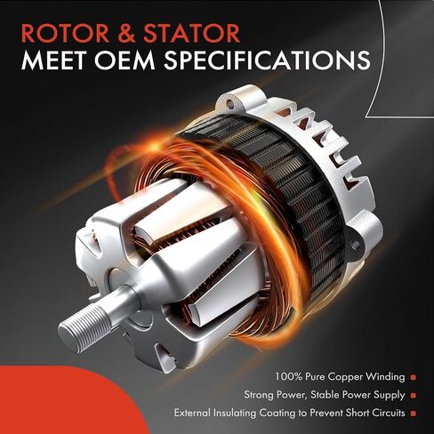 A-Premium Alternator Compatible with Mercedes-Benz C43 AMG, E430, E55 AMG, S420, S500, S55 AMG,SL500, SL600, CL500, CL600, CL55 AMG, CLK430, CLK55 AMG, 12V 150A 6-Groove Pulley Clockwise in Saudi Arabia