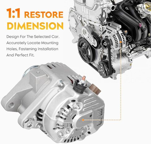 New Alternator for Toyota Camry 2002-2003 2.4L, Solara 2002-2003 2.4L, RAV4 2001-2003 2.0L 2004-2005 2.4L (Manual transmission), 334-1482 102211-2120 102211-2380 102211-2480 27060-0H010 400-52105 in Saudi Arabia