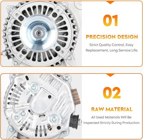New Alternator for Toyota Camry 2002-2003 2.4L, Solara 2002-2003 2.4L, RAV4 2001-2003 2.0L 2004-2005 2.4L (Manual transmission), 334-1482 102211-2120 102211-2380 102211-2480 27060-0H010 400-52105 in Saudi Arabia