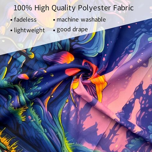 Aicmerk Blacklight Mushroom Tapestry, Glow In The Dark Tapestry Fantasy, UV Reactive Mushroom Tapestries Posters Wall Hanging decor for Bedroom Living Room (Blacklight, Blue, 78 * 60 Inch) in Saudi Arabia