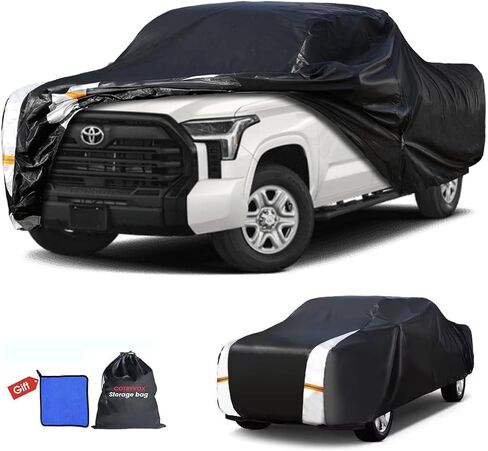 Dodge Ram 1500 Truck Cover Fit Custom 2009-2025 Crew Cab SB (5.75 ') مع سحاب الأبواب ، 12 طبقًا من شاحنة بيك آب خارجي كامل غطاء مقاوم للماء ، لحماية غبار الرياح وحماية الأشعة فوق البنفسجية. in Kuwait
