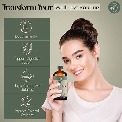 Liquid Probiotic - Natural Probiotic Blend with 50 Billion CFU - Helps Promote Immune Support & Gut Health for Men & Women - No Additives & Fillers -Vegan - Formulated in The USA, 17 fl oz in Saudi Arabia