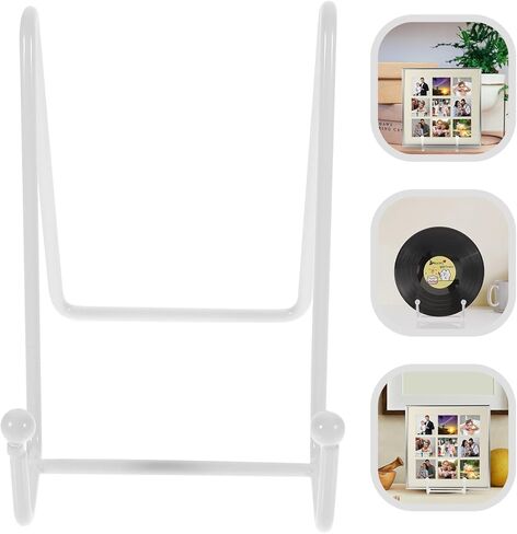Cabilock Plate Stands for Display, 4 Inch Metal Iron Photo Frame Holder, White Display Stand for Decorative Plates Pictures Easels and Artwork in Saudi Arabia