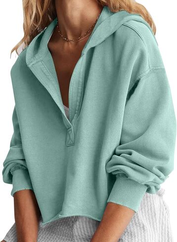 ريميدو للنساء غير الرسمي الطويل الأكمام المحصول العلوي هوديز قميص من النوع الثقيل مع السحب in Kuwait