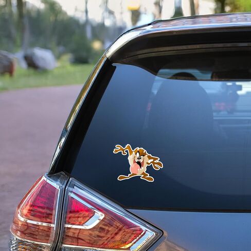 Elektroplate Officially Licensed Looney Tunes Tasmanian Devil Dynamic Decals | Premium Automotive-Grade All Weather Vinyl Stickers for Car, Water Bottle, Laptop, Phone & More| Made in USA | Set of 3 in Saudi Arabia