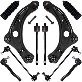 AUQDD 10Pc Front End Suspension Kit Fit For 2017-2020 Ni-ssan Kicks (To 12/20), 2 Lower Control Arm w/Ball Joint 2 Sway Bar Link 4 Outer Inner Tie Rod End (# 527-037 K623798 K750098 101-8578 ES800965) in Saudi Arabia