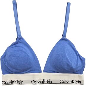 Calvin Klein Icon Cotton Modal Lightly Lined Triangle Bralette - QF5650 (Glacier Blue, Large) in Saudi Arabia