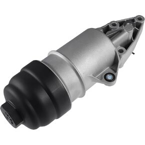Engine Oil Filter Base Housing Assembly, Oil Filter Housing No.06E115405K for Audi A4 A5 A6 Upgraded Aluminum Alloy Silver Tone, 1 Pc in Kuwait
