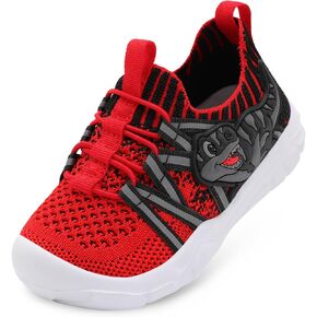 FEETCITY Toddler Shoes Boys Girls Walking Shoes Toddler Slip On Shoes Wide Kids Tennis Shoes Lightweight Toddler Dinosaur Shoes Baby Sneakers in Kuwait