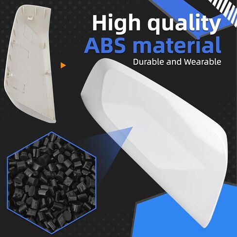 Passenger Side Mirror Cover Replacement for Chevrolet Chevy Impala 2014 2015 2016 2017 2018 2019 2020 - Right Side Mirror Covers, Rear View Mirrors Cap Accessories White in Saudi Arabia