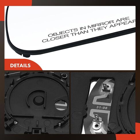 A-Premium Left Driver Side Heated Mirror Glass with Backing Plate - Compatible with Mercedes-Benz S430 S500 2000-2002, S55 AMG 2001-2002, S600 2000-2002, CL500 2000-2002, CL55 AMG CL600 2001-2002 in Saudi Arabia