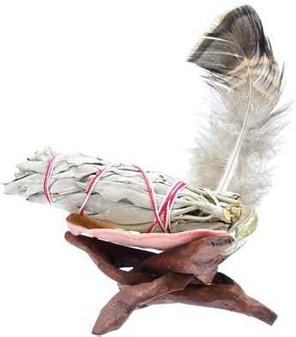 Incense Garden Sage Smudge Kit with Abalone Shell Stand Feather and White Sage in Saudi Arabia