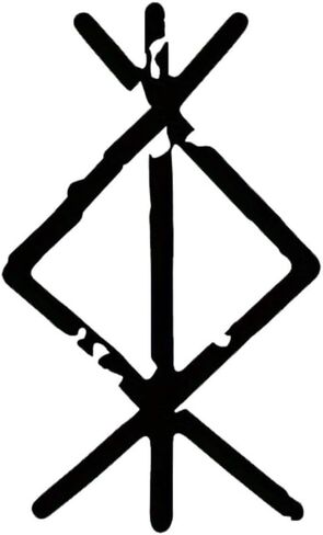 قطعتان من ملصقات الفينيل Rune Viking للحماية - ملصق مقاوم للماء مقاس 3.5 × 5.9 بوصة للسيارة والكمبيوتر المحمول والجريموير - شعار زخرفي برمز روحي | #AZ10 (أسود) in Kuwait