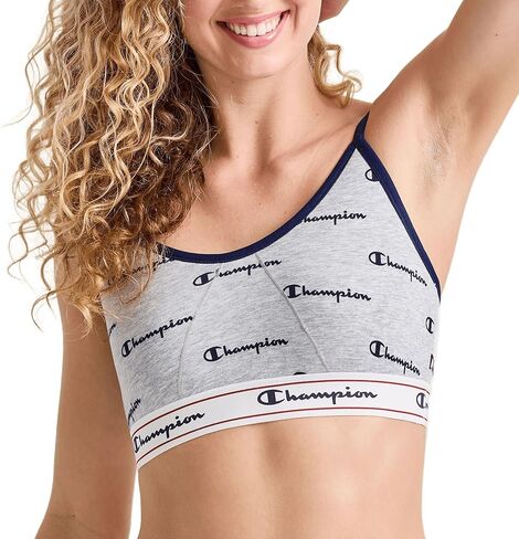 Champion Womens Heritage Bralette, Cotton Stretch Pullover Bra, Moisture Wicking Bra, Single Or 2-Pack in Saudi Arabia