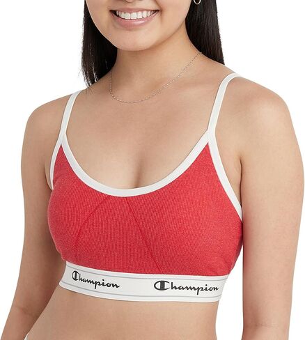 Champion Womens Heritage Bralette, Cotton Stretch Pullover Bra, Moisture Wicking Bra, Single Or 2-Pack in Kuwait
