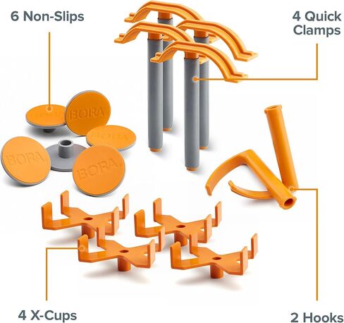 طقم رافعات بورا حريش مكون من 9 قطع وخطافات مكونة من قطعتين مع حقيبة ملحقات لحوامل عمل بورا حريش، CB0912K in Kuwait
