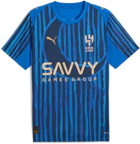 PUMA Mens Kidsuper X Ahsfc Crew Neck Short Sleeve Jersey Replica Casual - Blue - Size M in Saudi Arabia