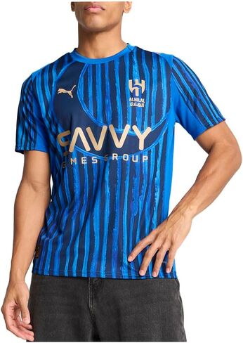 PUMA Mens Kidsuper X Ahsfc Crew Neck Short Sleeve Jersey Replica Casual - Blue - Size M in Saudi Arabia