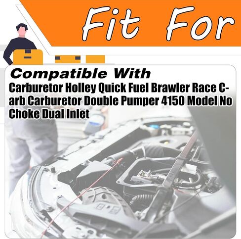 BR-67199 Carburetor 650 CFM 4150 Model 4 Barrel Double Pumper Race Carburettor Compatible for Holley Quick Fuel Brawler Diecast Race Series Mechanical Secondary Square Bore Flange in Saudi Arabia