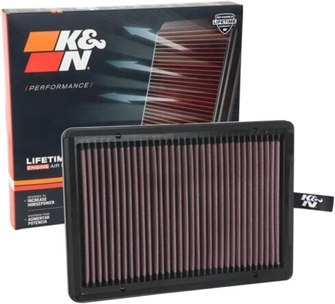 K&N High-Flow Original Lifetime Engine Air Filter: Increase Power: Premium, Washable: Compatible with 2015-2020 Hyundai/KIA: Sonata, Cadenza, K5, K7, Optima, 33-5026 in Saudi Arabia