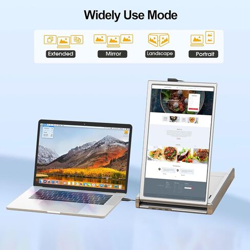 Portable Monitor for Laptop, 15.6'' 1080P FHD Laptop Screen Extender Dual Monitor- USB C HDMI Plug & Play Laptop Monitor Extender Speaker & Stand for Wins,Mac,Phone,Switch,PS4/5 in Saudi Arabia