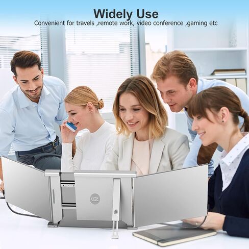 Portable Monitor for Laptop, 15.6'' 1080P FHD Laptop Screen Extender Dual Monitor- USB C HDMI Plug & Play Laptop Monitor Extender Speaker & Stand for Wins,Mac,Phone,Switch,PS4/5 in Saudi Arabia