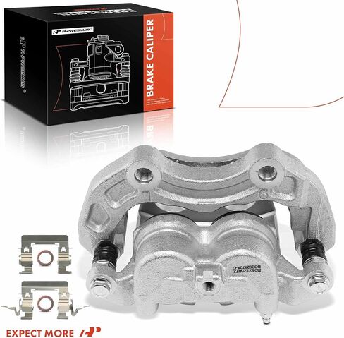 A-Premium Disc Brake Caliper Assembly with Bracket Compatible with Select Nissan and Infiniti Models - 350Z 2006-2009, G35 2005-2007 - Front Left Driver Side in Saudi Arabia