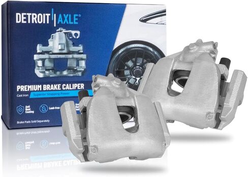 Detroit Axle - 2pc Front Brake Calipers for 2004-2007 Ford Focus Disc Brake Calipers with Brackets Assembly 2005 2006 Replacement in Saudi Arabia
