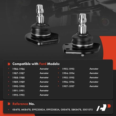 A-Premium 2 × مفاصل كروية أمامية علوية، متوافقة مع Ford Aerostar 1986-1997 in Saudi Arabia