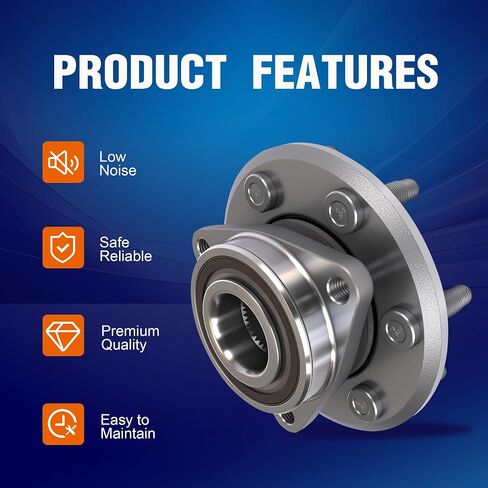 513277 Front or Rear Wheel Bearing Hub Assembly Fit for 08-17 Buick Enclave 09-17 Chevy Traverse 07-16 GMC Acadia 17 GMC Acadia Limited 07-10 Saturn Outlook 6 Lugs with ABS in Saudi Arabia