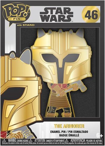 Loungefly POP! Large Enamel Pin STAR WARS: THE ARMORER - Logo - Star Wars Enamel Pins - Cute Collectable Novelty Brooch - for Backpacks & Bags - Gift Idea - Official Merchandise - Movies Fans in Saudi Arabia