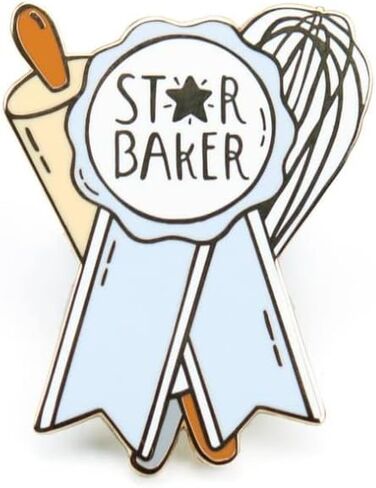 STAR BAKER Enamel Pin Funny Medal Cook Achievement Novelty Brooch Buttons Jewelry for Jackets Jeans Backpack Cloth Lapel Bag Hat Gift for Girl Women Men Friends Cookers Chef in Saudi Arabia