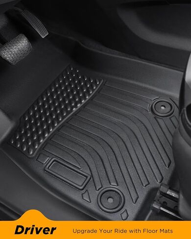 All Weather Floor Mats Full Set for Chevy Trax 2014-2023 for Buick Encore 2013-2023, Custom Fit for Front Rear Row & Trunk Mat Cargo Liner, Heavy Duty TPE Black Car Accessories in Saudi Arabia