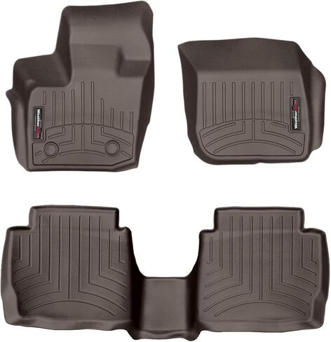 بطانات أرضية مخصصة من WeatherTech لسيارة MKZ، Fusion - الصف الأول والثاني (449611-444832)، أسود in Kuwait