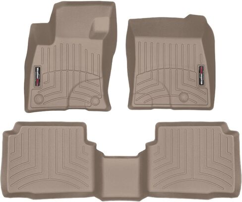 WeatherTech Custom Fit FloorLiners for Lincoln Corsair - 1st & 2nd Row (441590-1-2), Black in Saudi Arabia