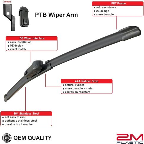 شفرات ممسحة الزجاج الأمامي الأمامية لسيارة Buick CASCADA 2016-2019 VERANO 12-17 26 "24" جودة ممتازة لجميع المواسم OEM 2M بلاستيك in Kuwait