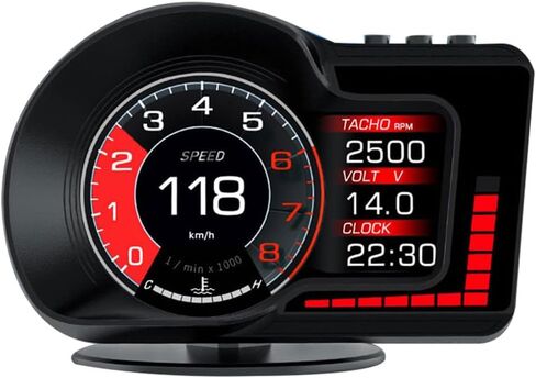 Car Digital HUD Head Up Display Speedometer Accelerometer,OBD GPS Dual System,Overspeed Alarm,Voltage,Water Temperature,Atmosphere Light for Vehicles After 2008 in Saudi Arabia